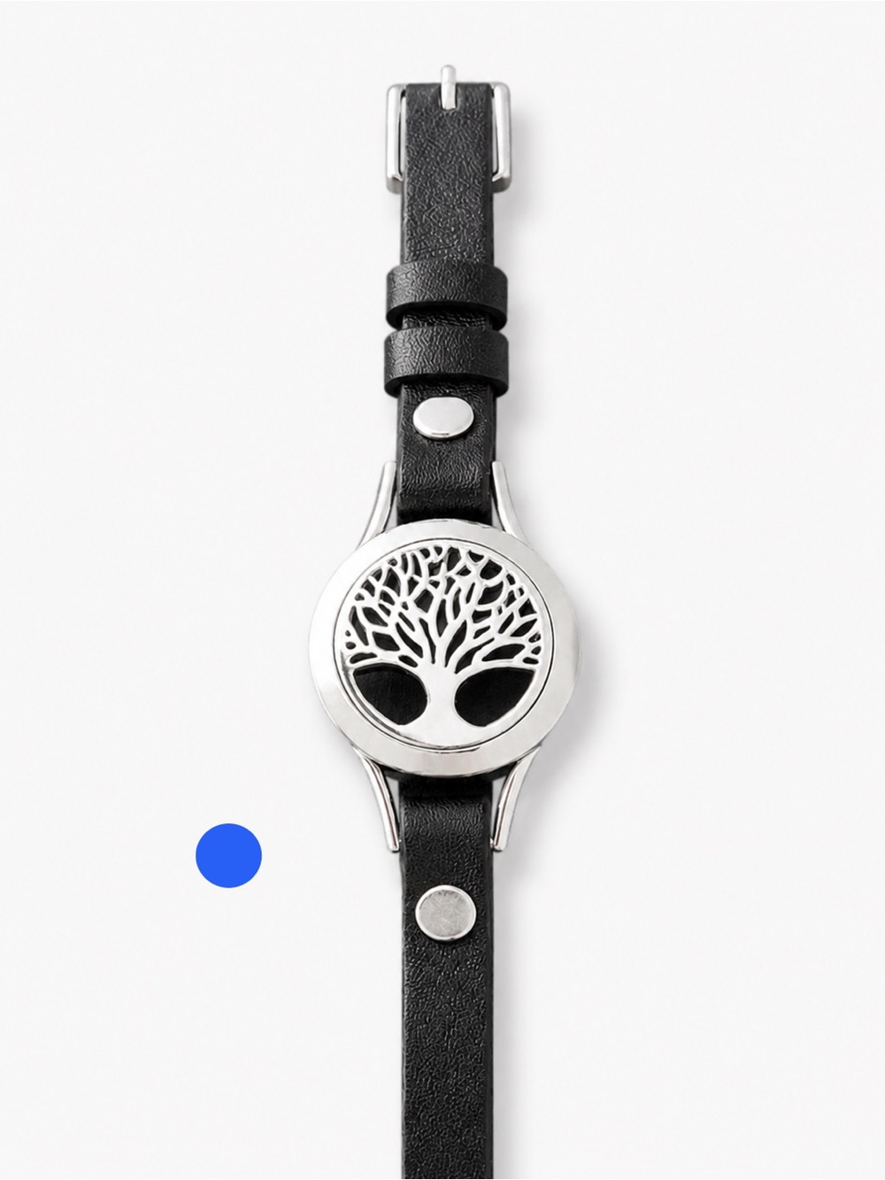 NEW Tree of Life Aromatherapy Diffuser Bracelet – Black Leather Minimalist Boho